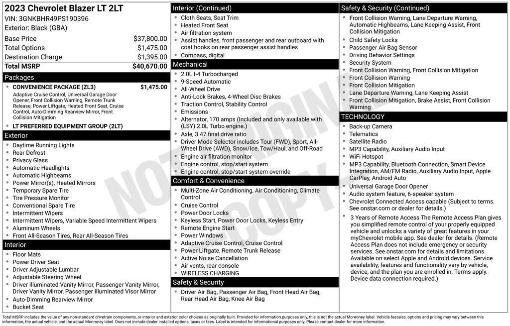 2023 CHEVROLET Blazer