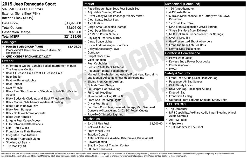 2015 JEEP Renegade