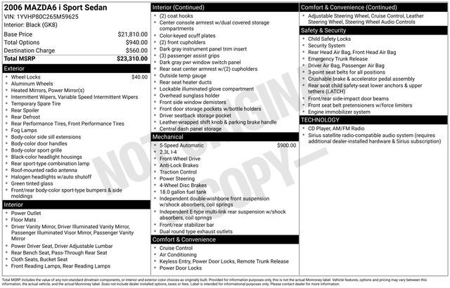 2006 MAZDA Mazda6