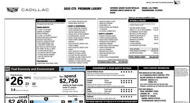 2025 CADILLAC CT5
