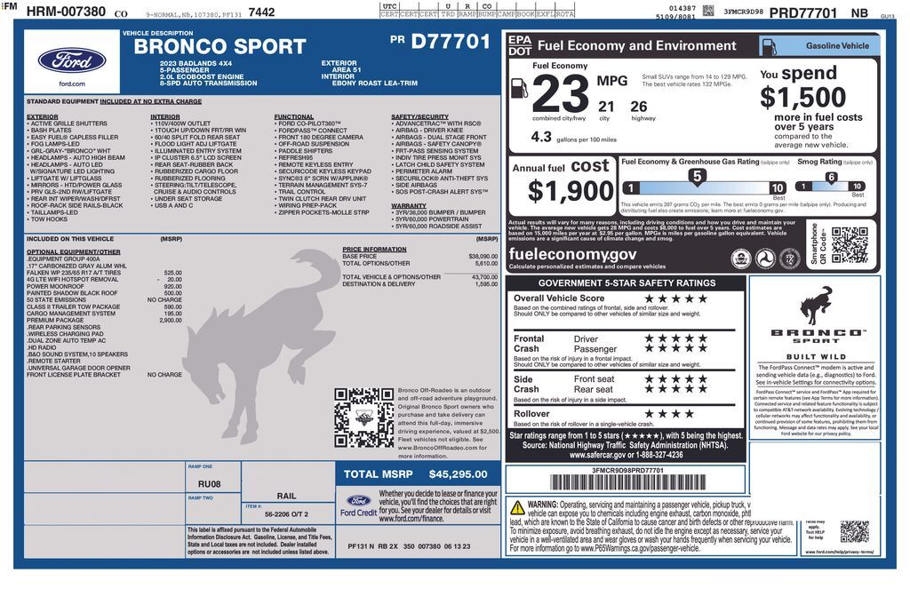2023 FORD Bronco