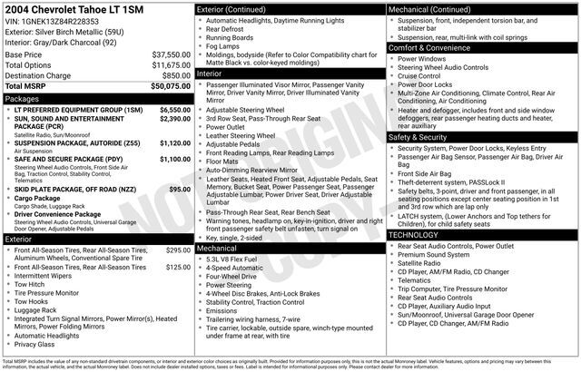 2004 CHEVROLET Tahoe