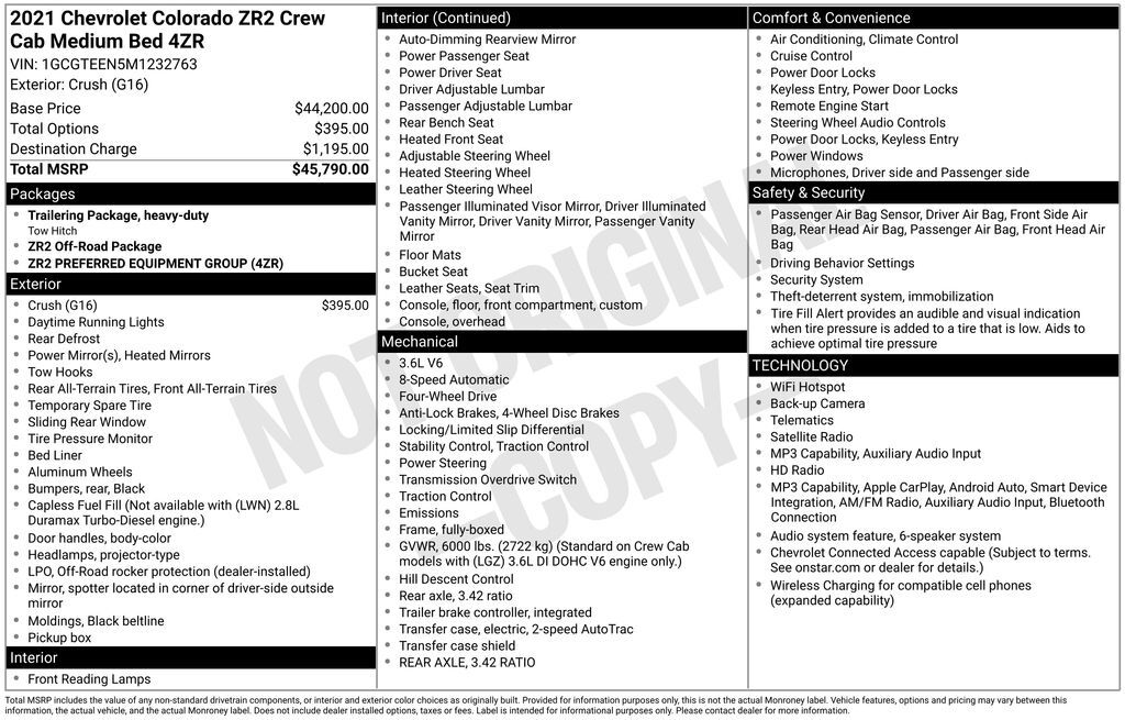 2021 CHEVROLET Colorado