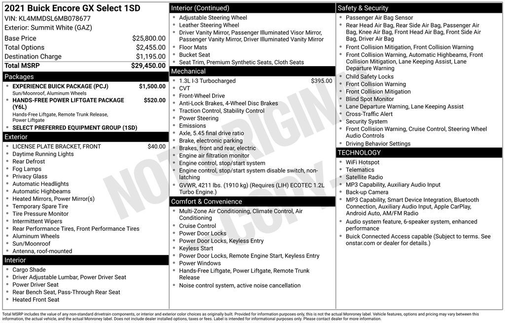 2021 BUICK Encore GX