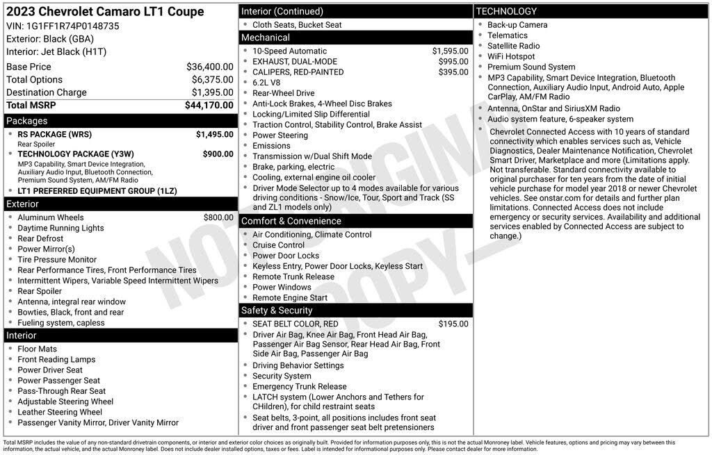 2023 CHEVROLET Camaro