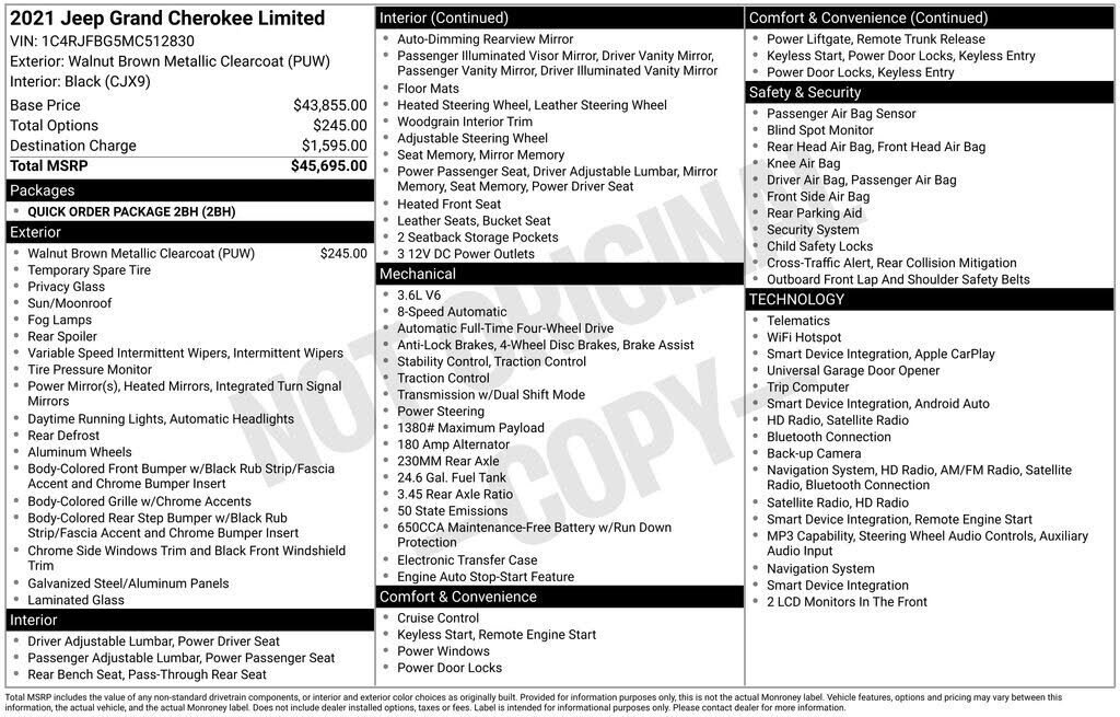 2021 JEEP Grand Cherokee