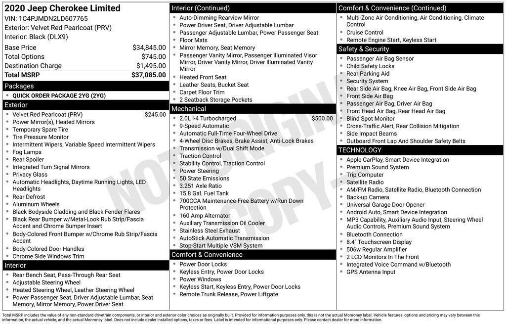 2020 JEEP Cherokee