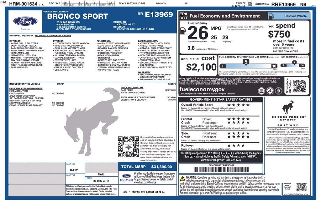 2024 FORD Bronco