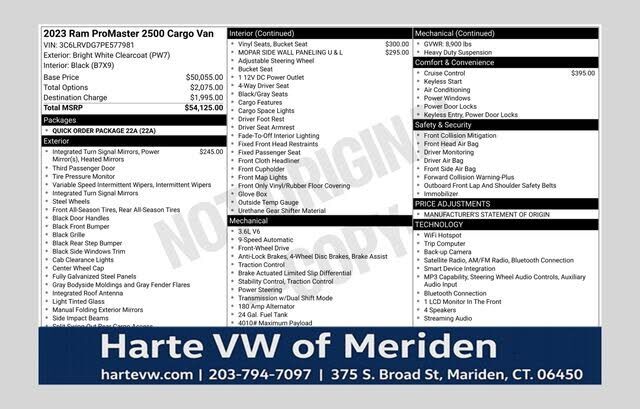 2023 RAM Promaster 2500