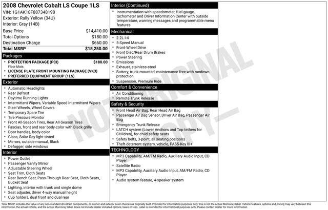 2008 CHEVROLET Cobalt