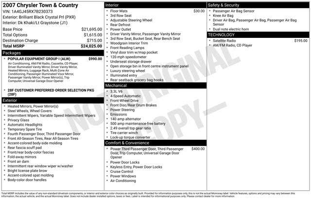 2007 CHRYSLER Town and Country