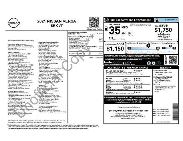 2021 NISSAN Versa