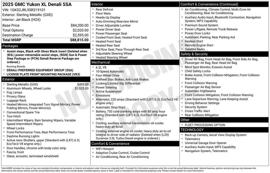 2025 GMC Yukon XL