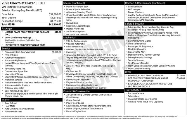 2023 CHEVROLET Blazer