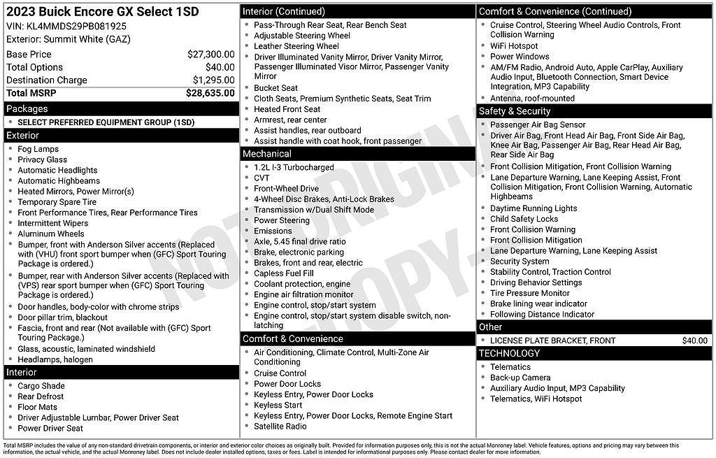 2023 BUICK Encore GX
