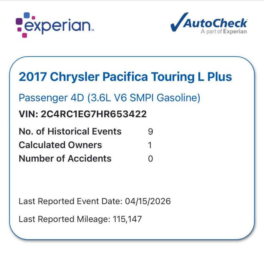 2017 CHRYSLER Pacifica