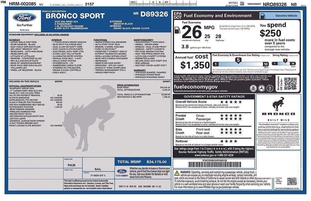 2022 FORD Bronco