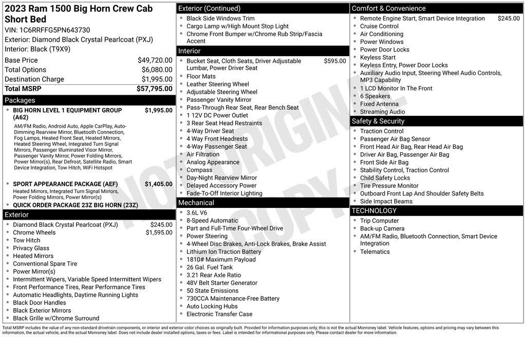 2023 RAM 1500