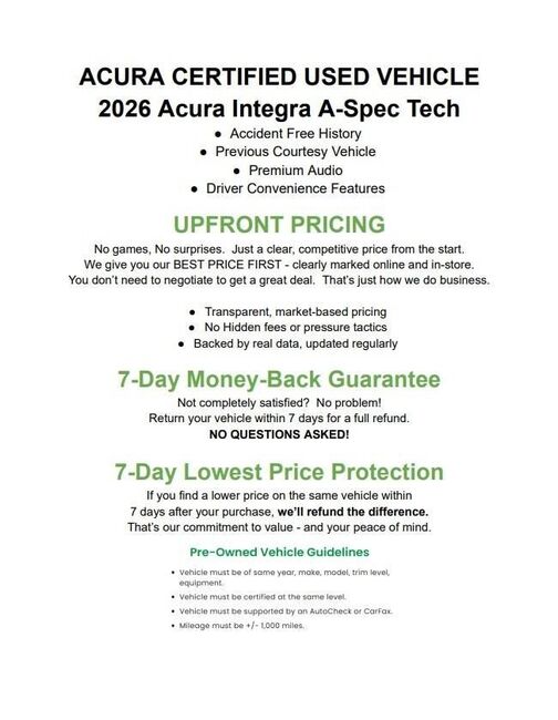 2026 ACURA Integra