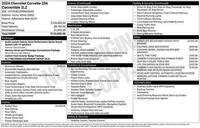 2024 CHEVROLET Corvette