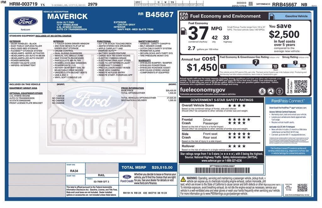 2024 FORD Maverick