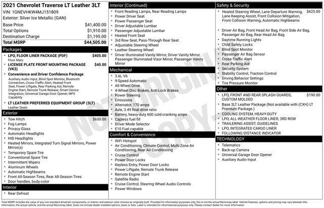 2021 CHEVROLET Traverse