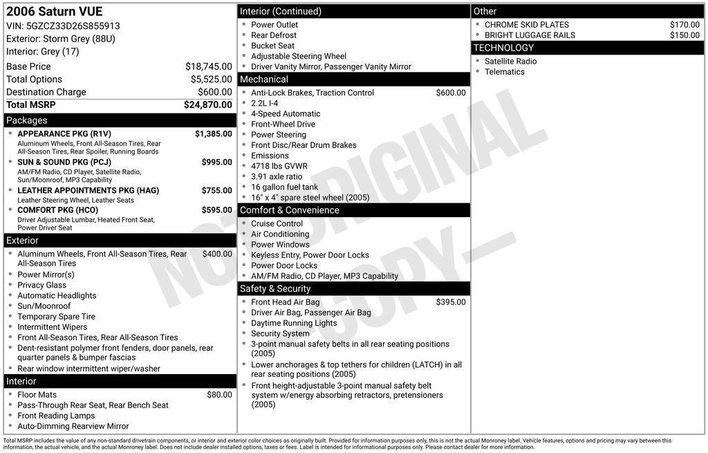 2006 SATURN Vue