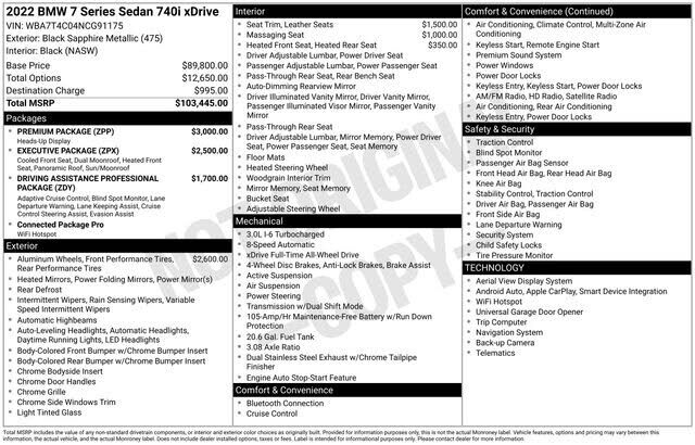 2022 BMW 7 Series
