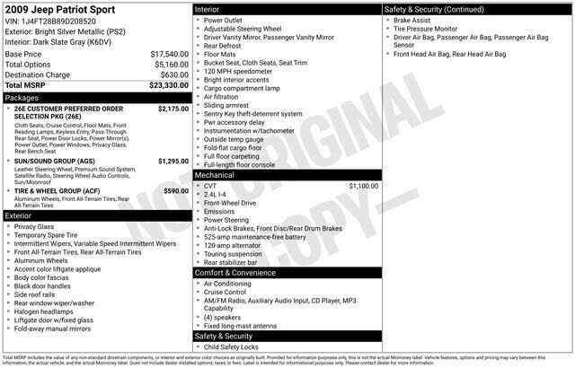 2009 JEEP Patriot