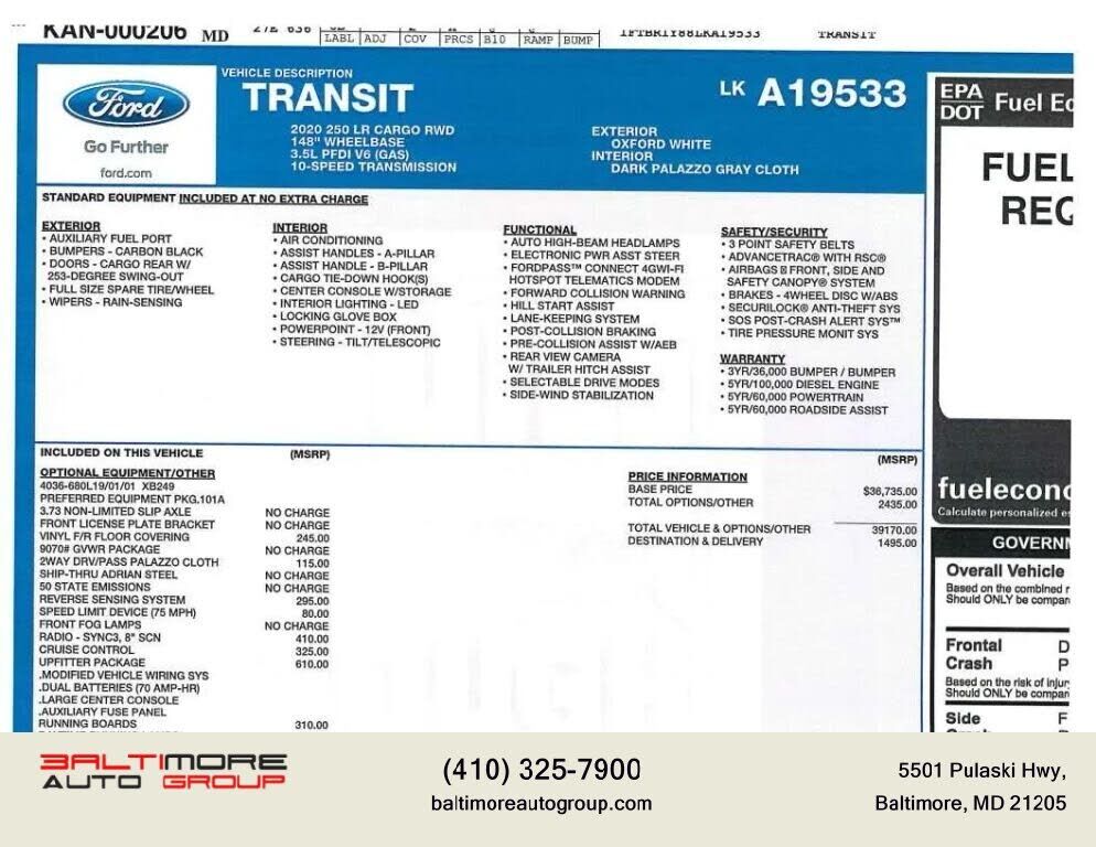 2020 FORD Transit