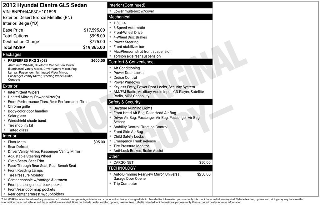 2012 HYUNDAI Elantra