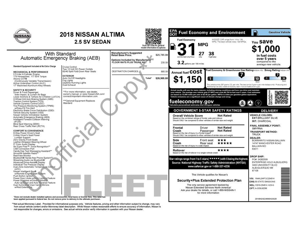 2018 NISSAN Altima