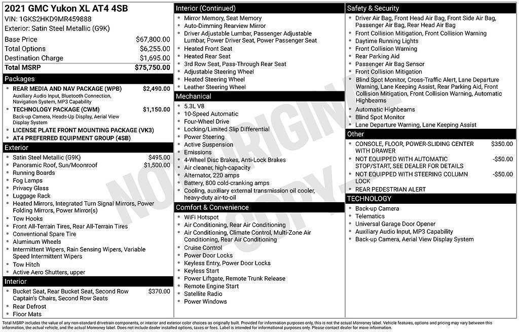 2021 GMC Yukon XL