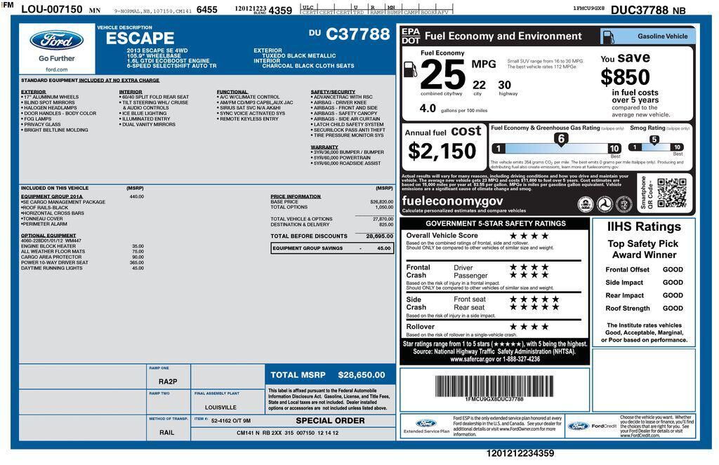 2013 FORD Escape