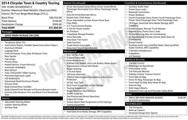 2014 CHRYSLER Town and Country