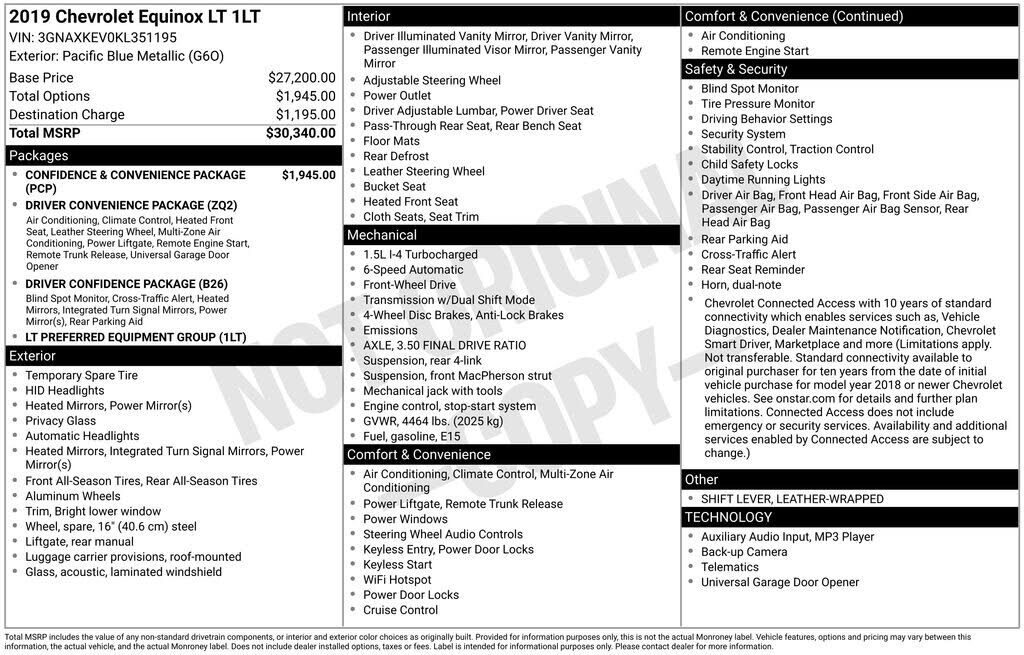 2019 CHEVROLET Equinox