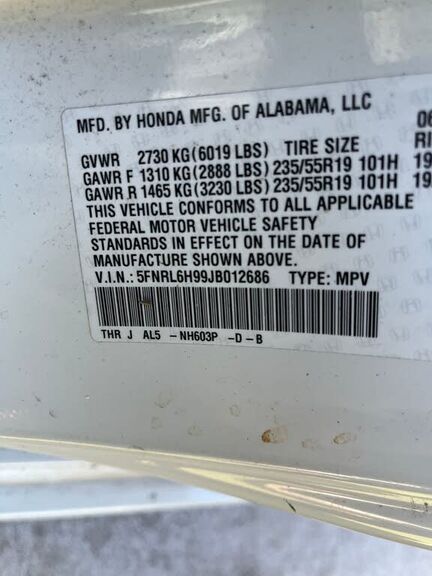 2018 HONDA Odyssey