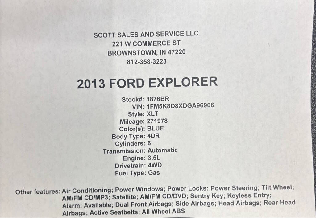 2013 FORD Explorer