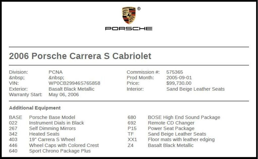 2006 PORSCHE 911