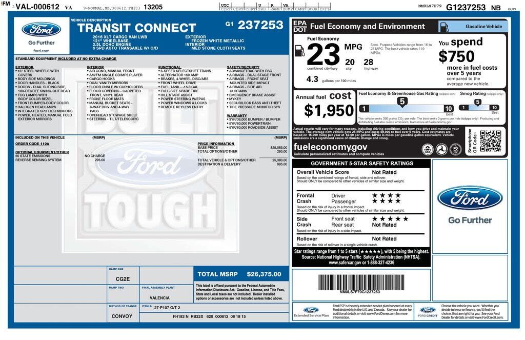 2016 FORD Transit