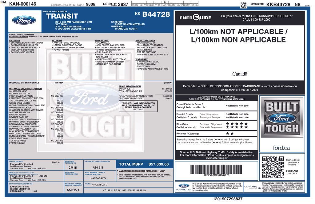 2019 FORD Transit