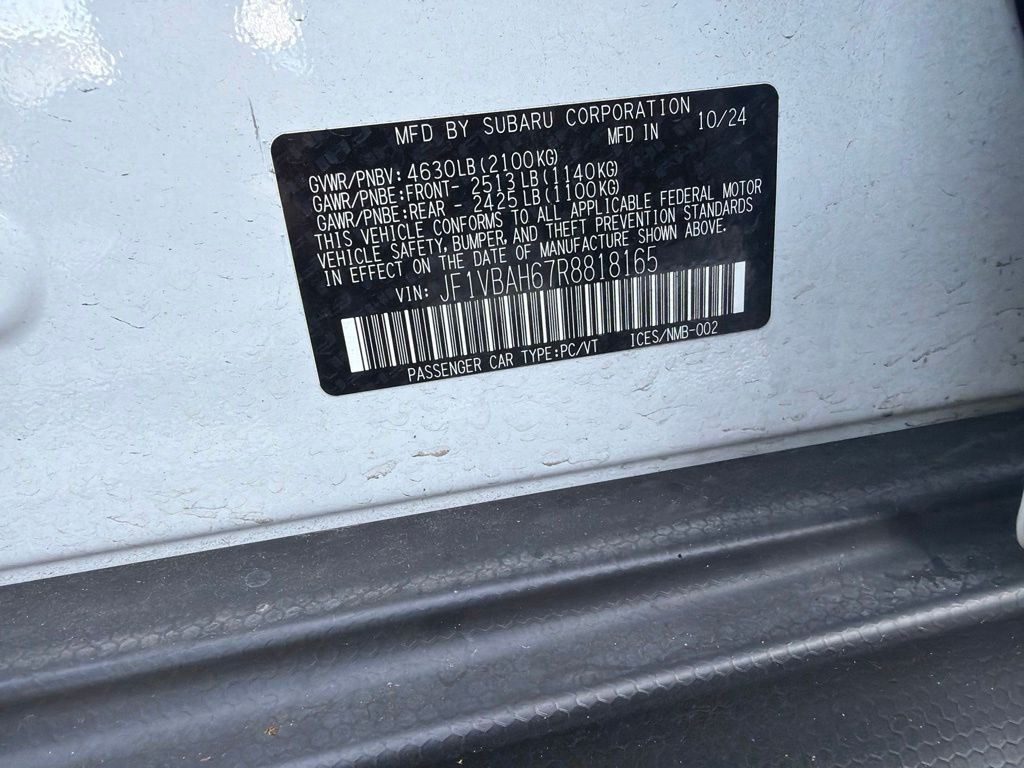 2024 SUBARU WRX