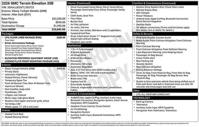 2026 GMC Terrain