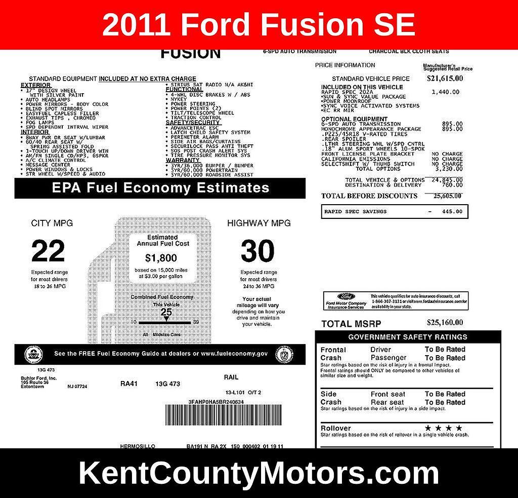 2011 FORD Fusion