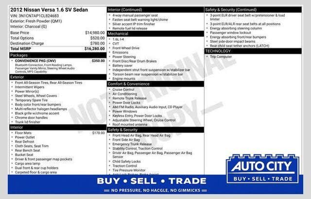 2012 NISSAN Versa
