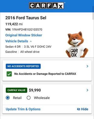 2016 FORD Taurus