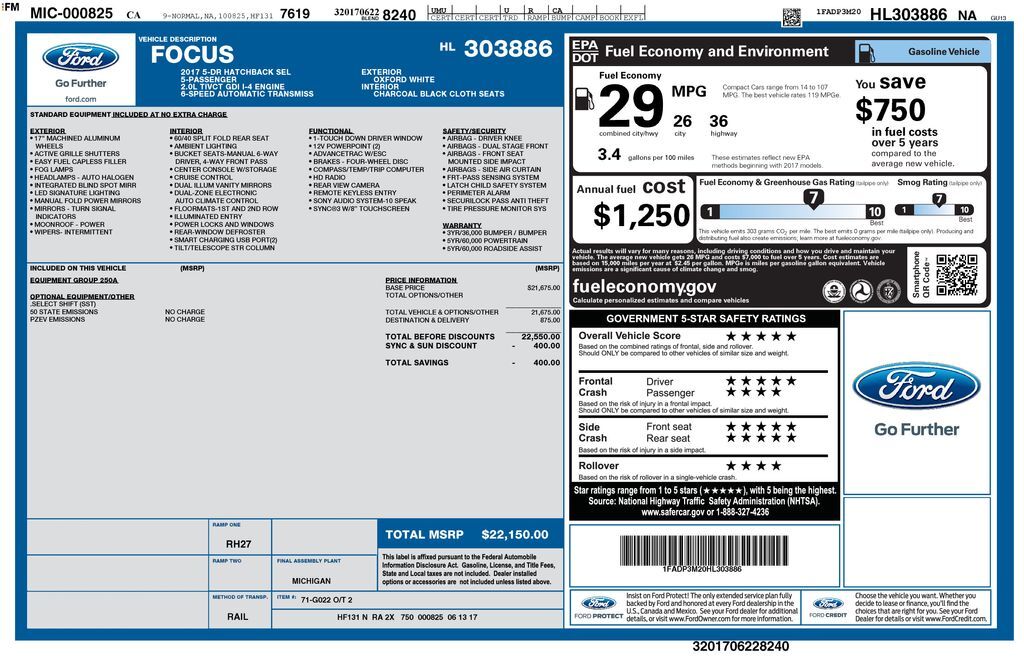 2017 FORD Focus