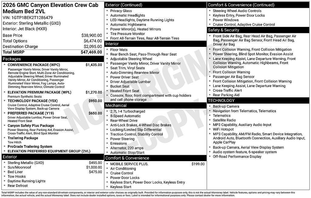 2026 GMC Canyon