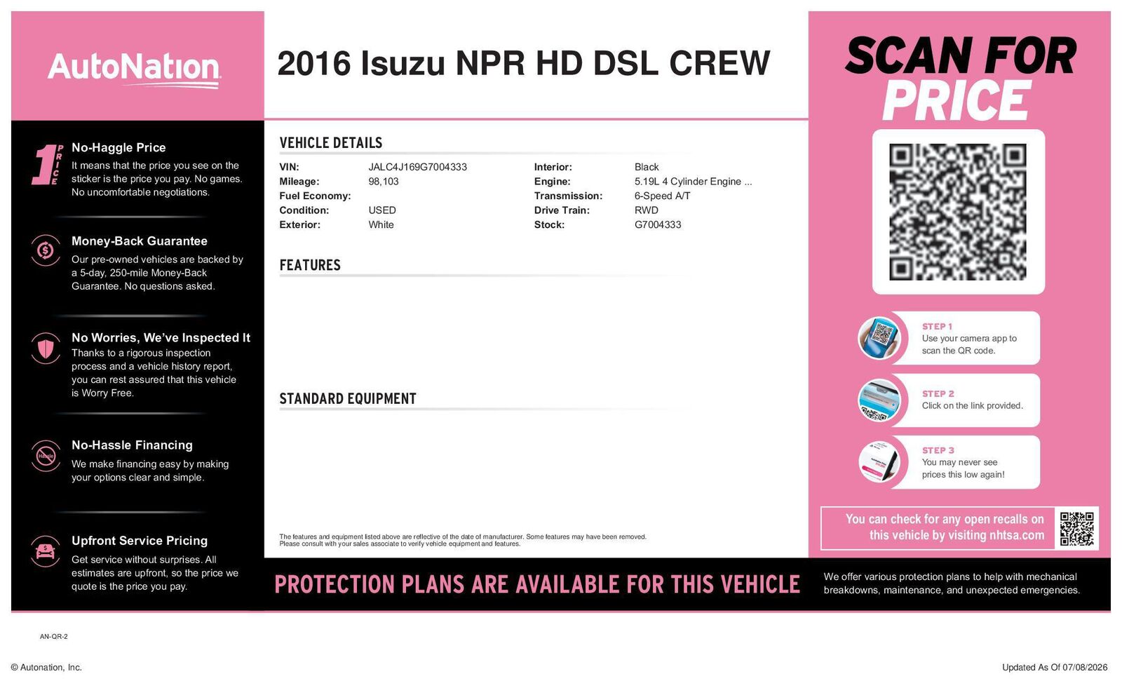 2016 ISUZU NPR-XD