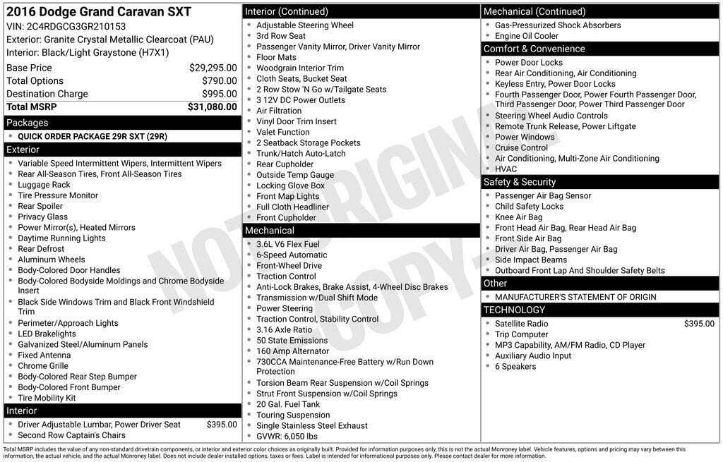 2016 DODGE Grand Caravan